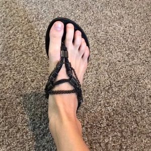 Metal detail sandals